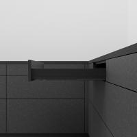 K-BLUM Legrabox, szuflada  N 450mm/40kg, Tip-on, czarna, wkręt