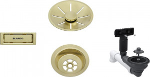 BLANCO 207423 Zestaw odpływowy 1x3,5" InFino Satin Gold