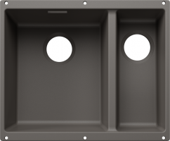 BLANCO 527819 Zlew Subline 340/160-U bez zestawu odpływ. Silgranit szary wulkan