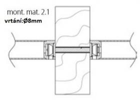 TWIN Pochwyt MAT. MONT. 2.1  – montaż dwustronny TS 40-55mm