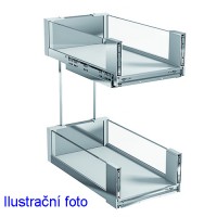 VIBO Essence kosz dolny 400mm szary P/L