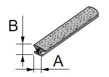 SEVROLL szczotka przeciw kurzowa bez kleju 4,8x9 mm, szara