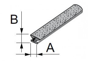 SEVROLL szczotka odbojowa bez kleju 4,8x4mm biała