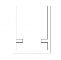 TERNO 630 Versatile profil dolny, 2m, czarna anoda