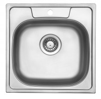 StrongSinks S1 Eko Zlew stal nierdzewna satynowa  488x488, montaż od góry