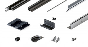 HAWA 31515 Folding Concepta III 20/25, do 2 skrzydeł, prawy, srebrny