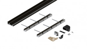 HAWA 52092 Folding Concepta III profil dolny do 2 drzwi, czarny anodowany