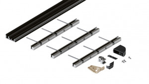 HAWA 52093 Folding Concepta III profil dolny do 3 drzwi, czarna anoda