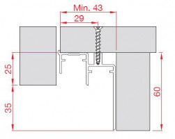 TERNO Star Fluid tor dolny 920/N 3m, czarna anoda szczotkowana