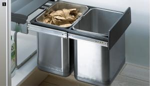 HETTICH 49473 BIN.IT DUO II - 400 mm kosz na śmieci czarny