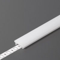 StrongLumio listwa maskująca K do profilu Floor, zatrzaskowa, mleczna, 3000 mm