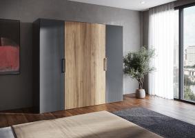K-HETTICH WingLine L,2400mm ciężkie z dolnym prowadzeniem,6 zawiasów P,L+P,szare
