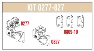 SISCO 277-827 komplet okuć do składanych drzwi - 2 skrzydła