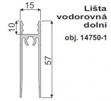 IC-Dolna listwa maskująca  EU 10 mm 2m szampan