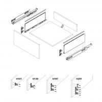 K-HETTICH komplet AvanTech YOU 77/500, srebrny,30 kg, Q/SiSy, wkręt