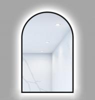 Osvětlené zrcadlo 800x500mm Portal Line Backlight černá mat studená bílá