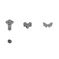 HETTICH 9360736 FurnSpin Cadro hybrid pionowy bez profili zestaw biały