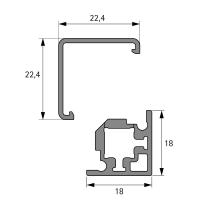 HETTICH 9360732 FurnSpin Cadro zestaw profili pionowych biały 3000 mm
