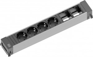 BACHMANN 916.030 Power Frame 4x Schuko, 2x moduł