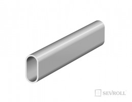 SEVROLL Linea drążek meblowy owalny 3m srebrny