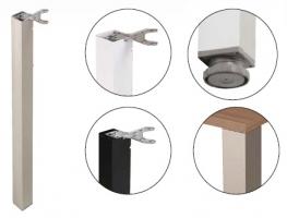 StrongLegs noga stołowa TA001, 710R/80x80mm, czarna matowa