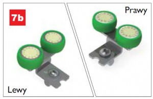 SEVROLL 10207 Maxim wózek górny 18mm asymetryczny - 2szt