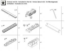 TERNO T-Belt Universal sada kování pro poslední dveře 80kg černá