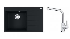 FRANKE Zestaw G251FM CNG 611-78 TL/2 czarny mat + FS 3230.031