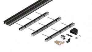 HAWA 52090 Folding Concepta III do drzwi profil dolny do 3 drzwi srebrny