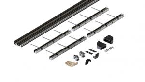 HAWA 52091 Folding Concepta III do drzwi profil dolny do 4 drzwi srebrny