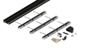 HAWA 52093 Folding Concepta III do drzwi profil dolny do 3 drzwi czarny elox