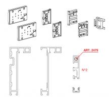 TERNO Fine kompletny zestaw profili do drzwi wew. 1400x2700mm, 28mm, czarny elox