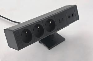 StrongPower elektrická zásuvka DeskUp, 3x FR, HDMI, USB, černá