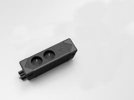 StrongPower elektrická zásuvka UnderDesk, 2x FR, USB, černá