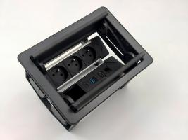 StrongPower elektrická zásuvka Wings Premium D 3, Francouszká, černá