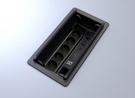 StrongPower elektrická zásuvka Wings Premium D 5, Francouszká, černá