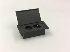 StrongPower elektrická zásuvka SlimCover, Francouzská, černá