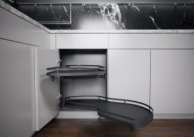 K-KES LeMans II, półki+drążek, Arena Style, antracyt, P, 600/600-750