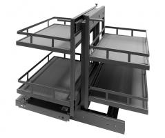 StrongWire mechanizm narożny, 900 mm, z tłumieniem, prawo-lewy, ciemnoszary