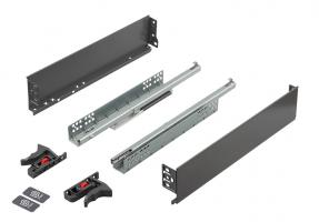 K-StrongMini szuflada 89/450mm, tłumiony częściowy wysuw 25kg, szara