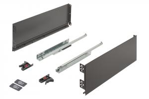 K-StrongMini szuflada 185/400mm, tłumiony częściowy wysuw 25kg, szara