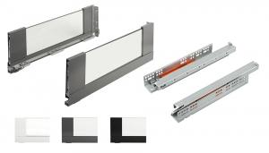 K-StrongMax 18 szuflada H185/450mm szklany bok push, szara