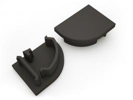 StrongLumio końcówki do profilu Maglyte-10 Angular czarne (para)