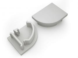 StrongLumio końcówki do profilu Maglyte-10 Angular szare (para)