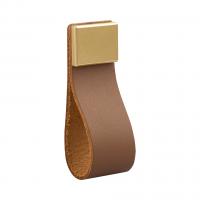 TULIP Gałka Ames brązowa skóra