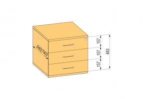 K-BBP kontejner 540mm typ 6/V 7 plast celo výs dotah