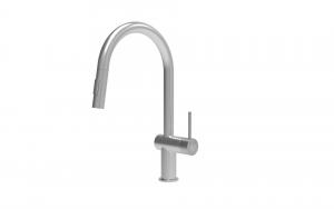 StrongSinks S3 Bateria Neris z wysuw. wylewką w kształcie U,  ze stali nierdz.