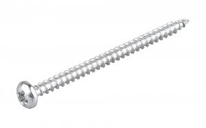Wkręt PZ 4x60mm łeb półokrągły krzyżowy ocynk biały