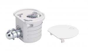 IF KORE 15 okucie łączące, wkręt euro 5x11 mm, zaślepka biała