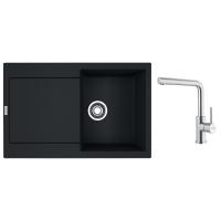 FRANKE Zestaw G300MČ MRG 611 czarny mat + FC 6985